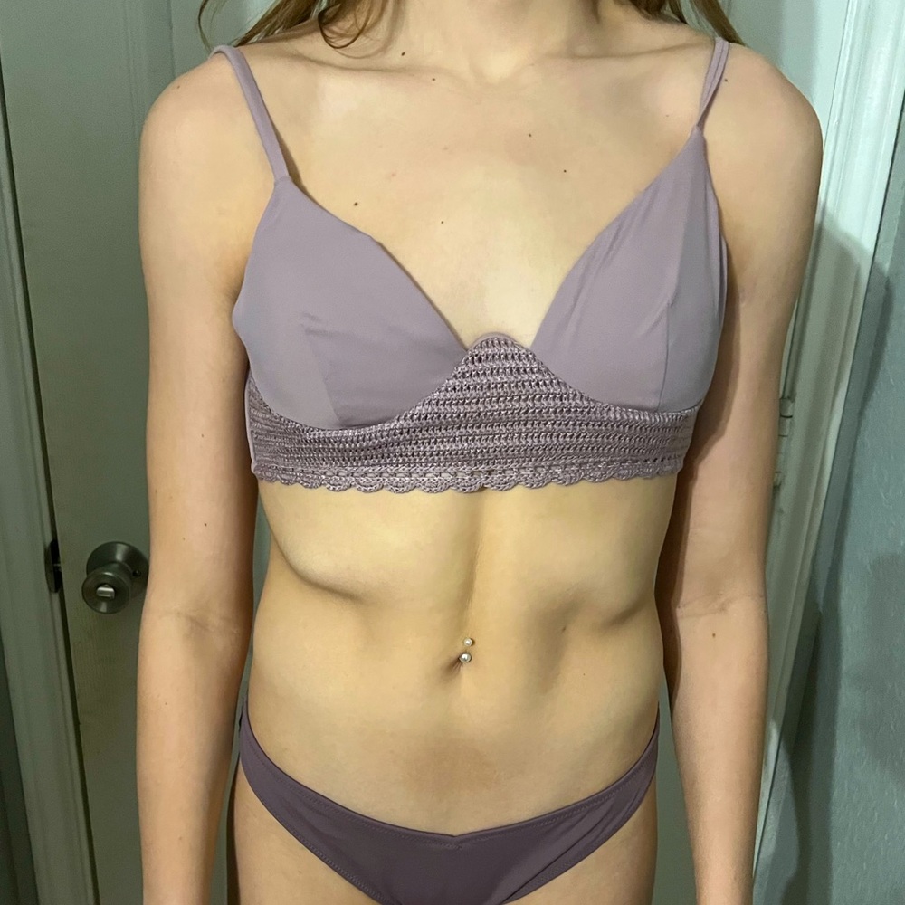 Matching bikini top and bottoms